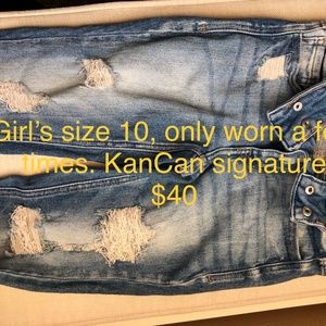 Girls size 10 KanCan jeans